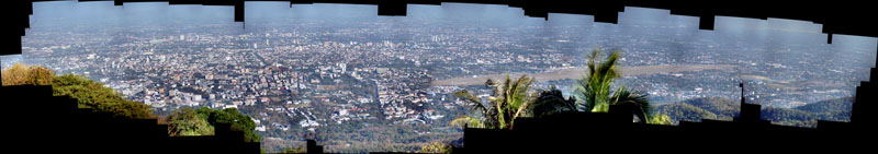 Gigapixel Panorama of Chiang Mai from Doi Suthep Temple January 2023